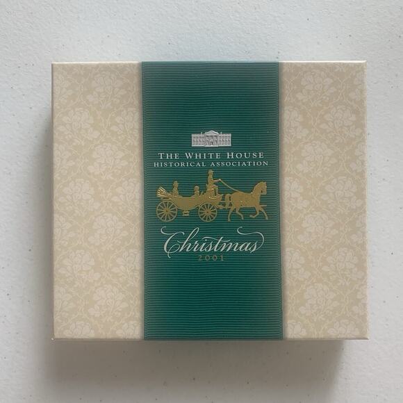 2001 WHITE HOUSE Christmas Ornament Historical Association Carriage Johnson EUC - Picture 9 of 10